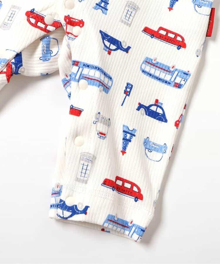 リブ総柄カバーオール