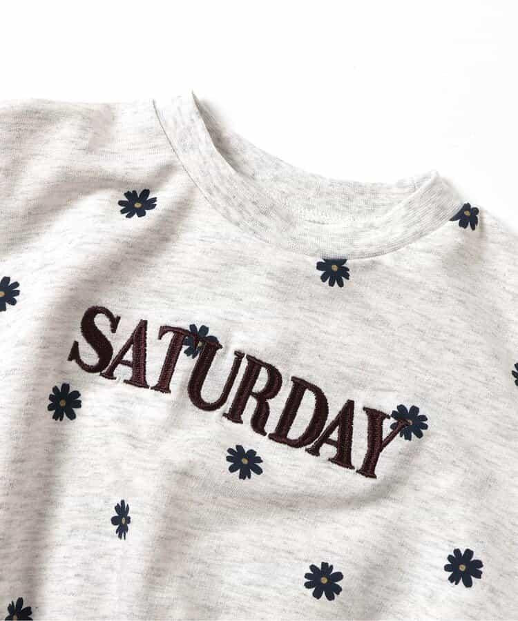 WEB限定 スウェットライクペプラムロゴトップス