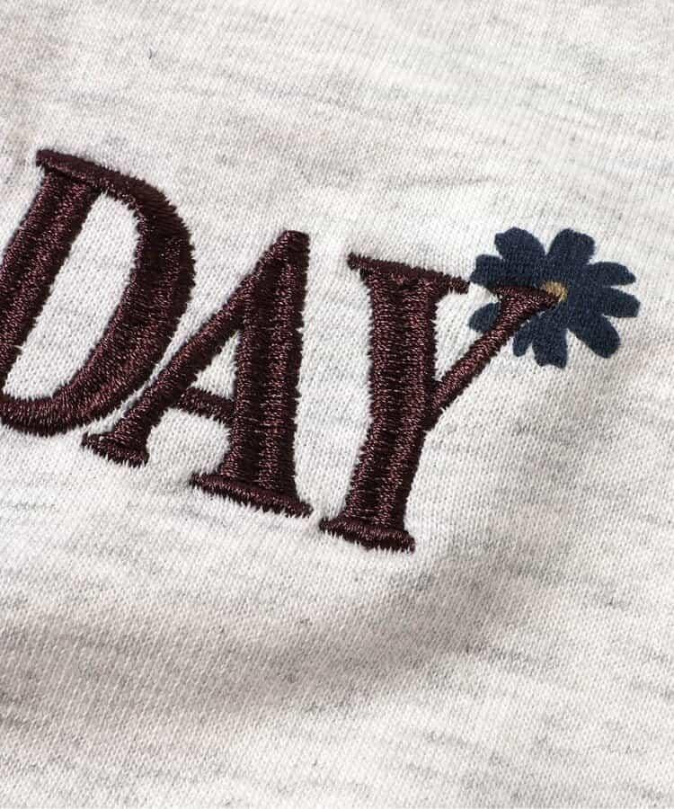 WEB限定 スウェットライクペプラムロゴトップス