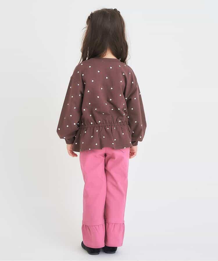 WEB限定 ハートポケット裾フリルパンツ  10分丈