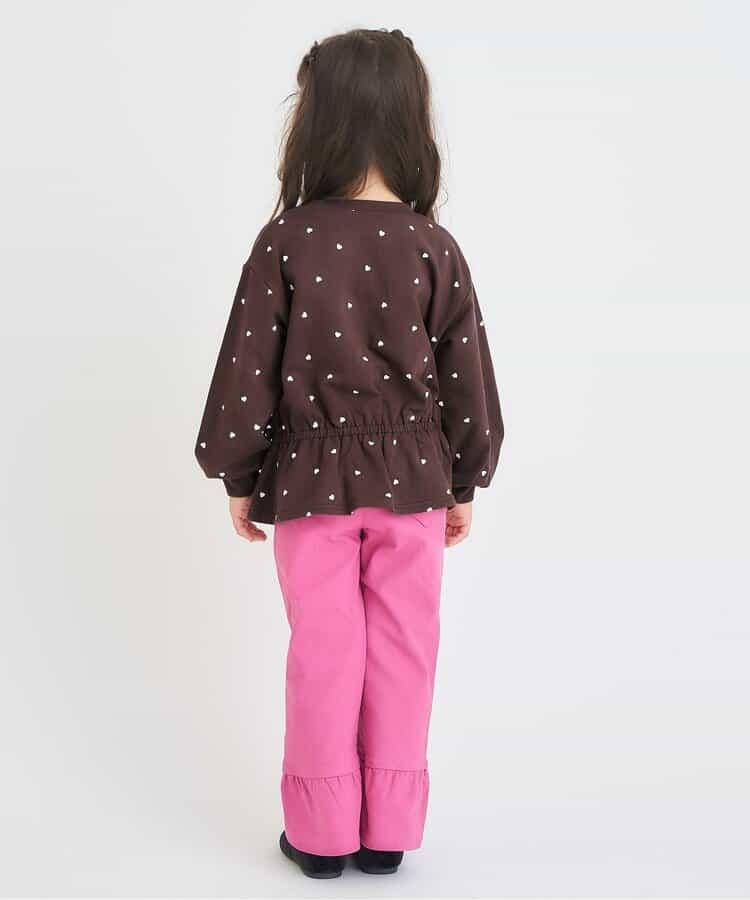 WEB限定 スウェットライクペプラムロゴトップス