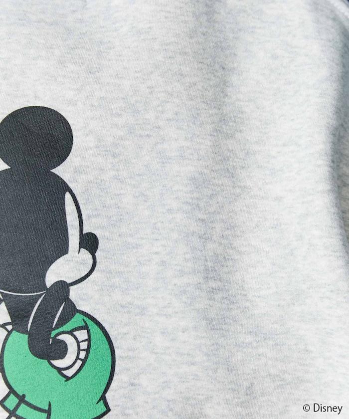 別注/Mickey Mouse/ミッキーマウス/前後 プリン トvintage 加工 スウェット【限定展開】