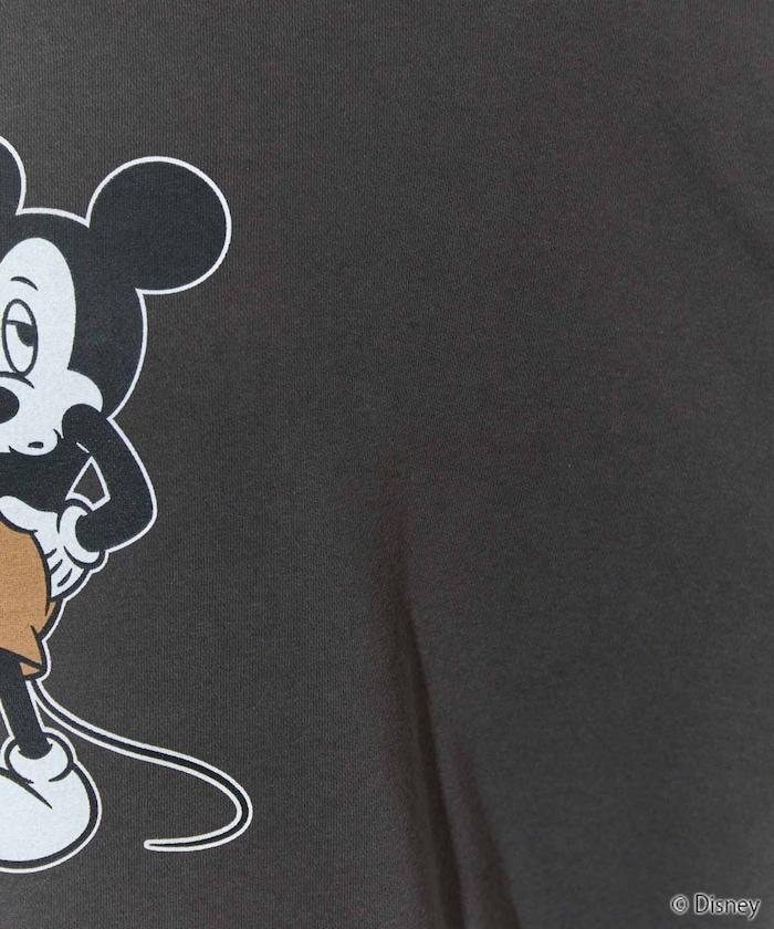 別注/Mickey Mouse/ミッキーマウス/前後 プリン トvintage 加工 スウェット【限定展開】