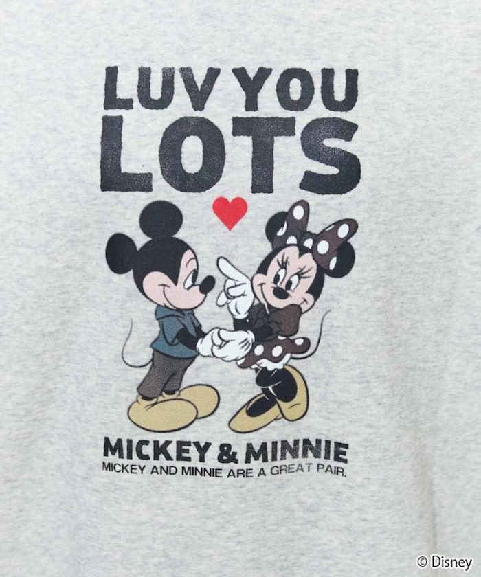 別注/Mickey Mouse&Minnie Mouse/ミッキーマウス&ミニーマウス/フロント ロゴ プリント スウェット【限定展開】