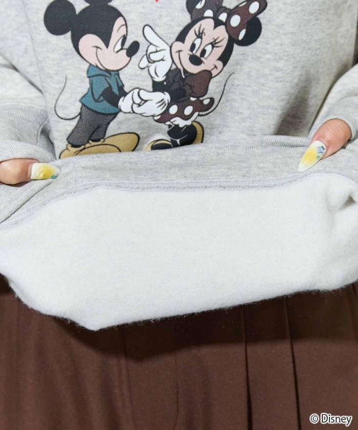 別注/Mickey Mouse&Minnie Mouse/ミッキーマウス&ミニーマウス/フロント ロゴ プリント スウェット【限定展開】