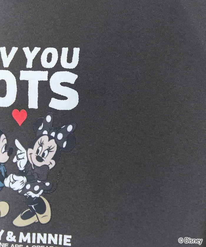 別注/Mickey Mouse&Minnie Mouse/ミッキーマウス&ミニーマウス/フロント ロゴ プリント スウェット【限定展開】