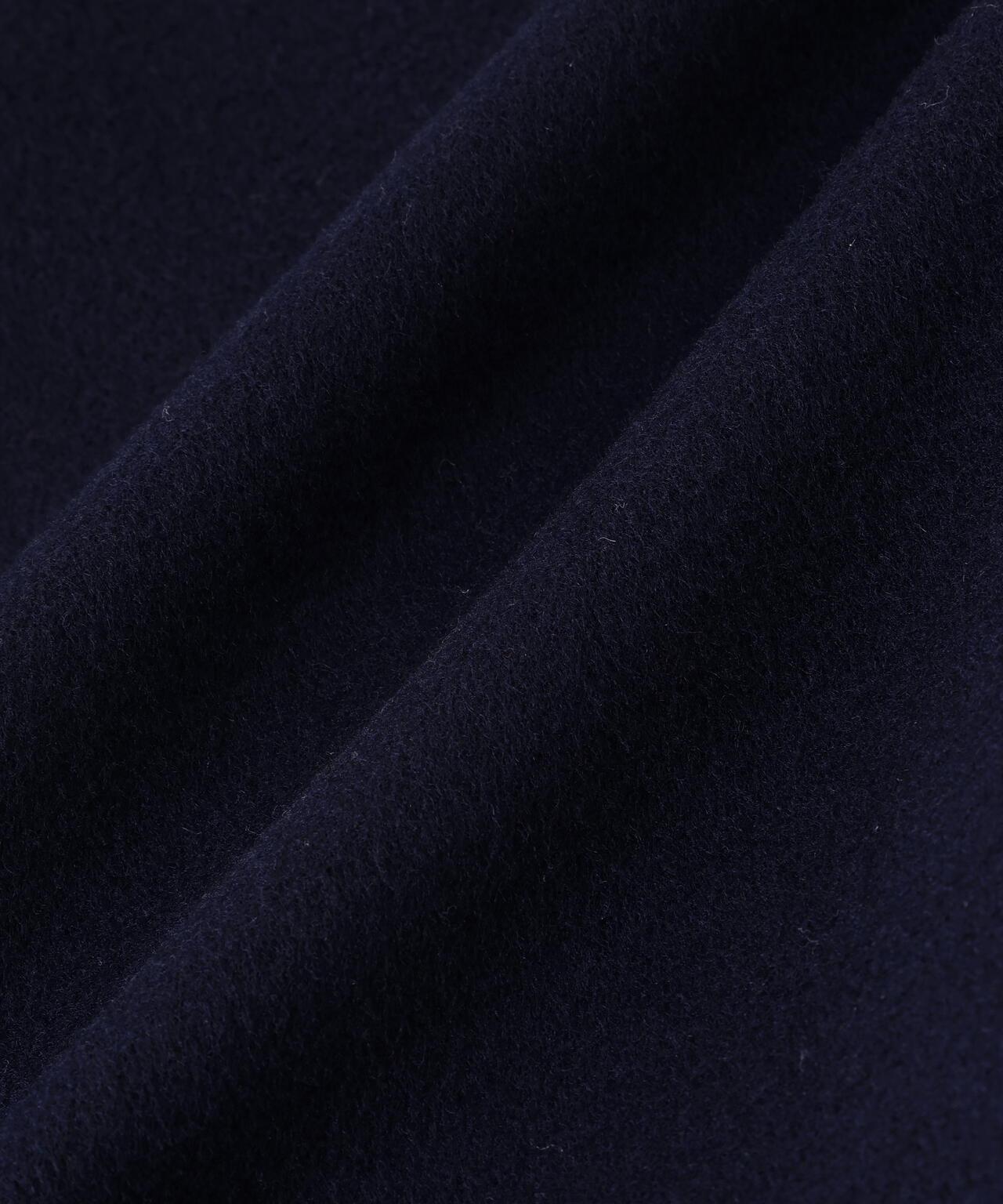 固體羊毛無領開衫