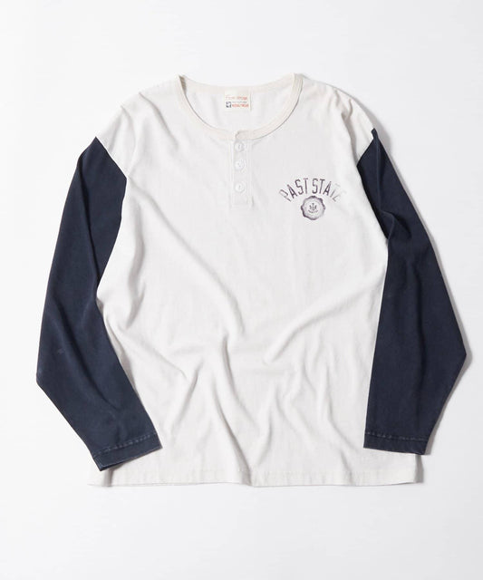 FromVintage拼色亨利領長袖T恤