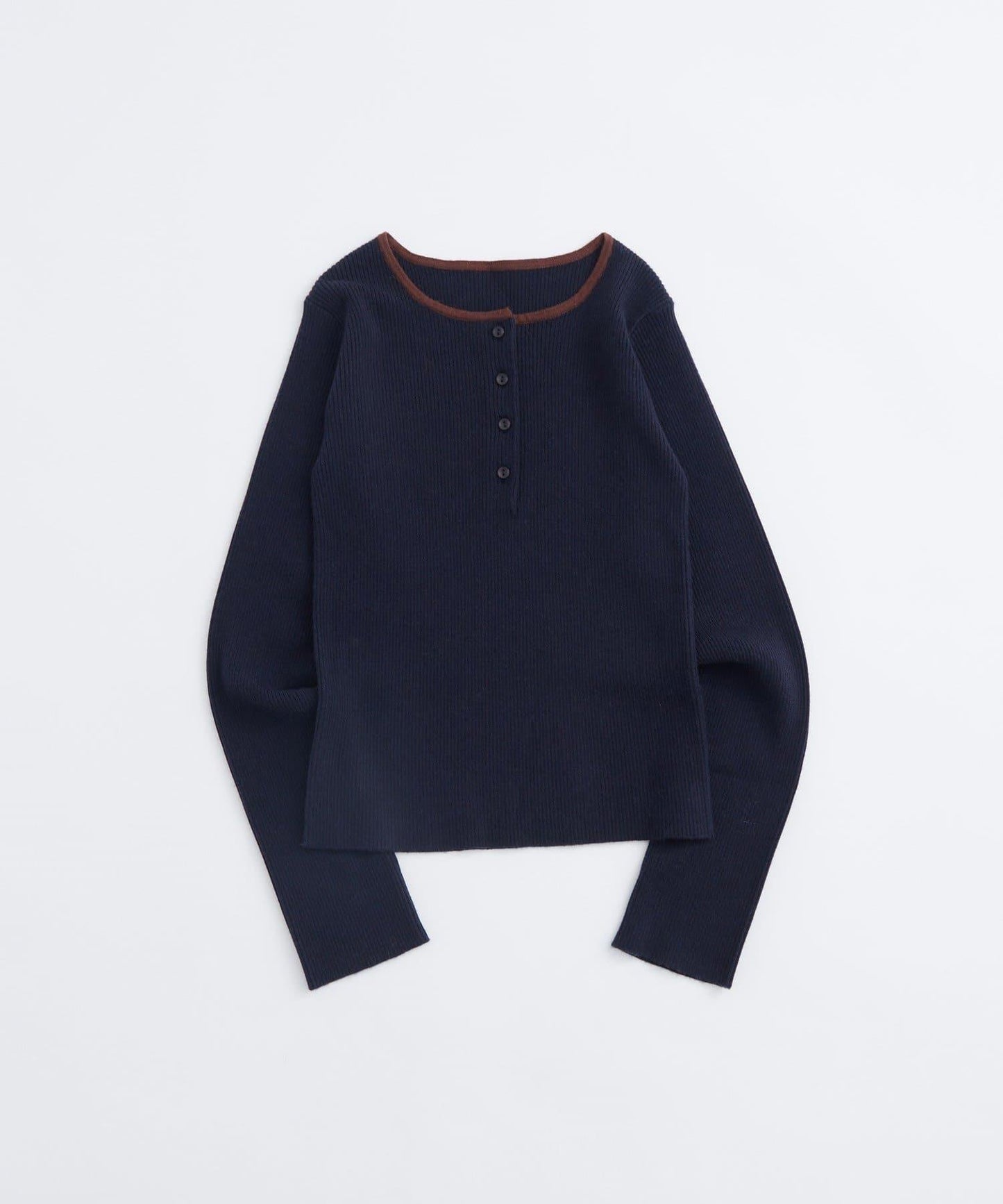 【AW】羅紋亨利領針織衫