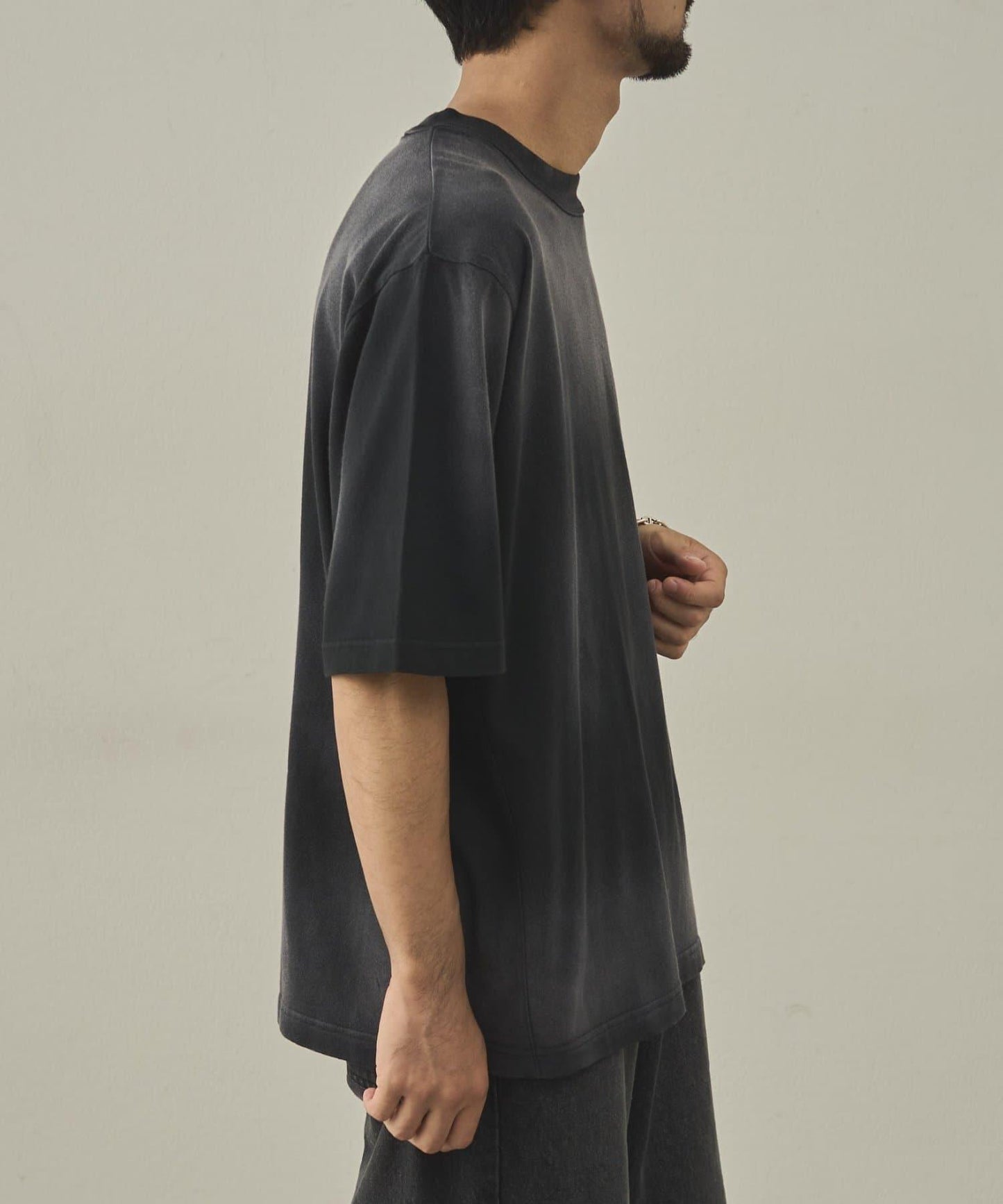 【paradigm】氣烤天竺硫化染噴霧T恤