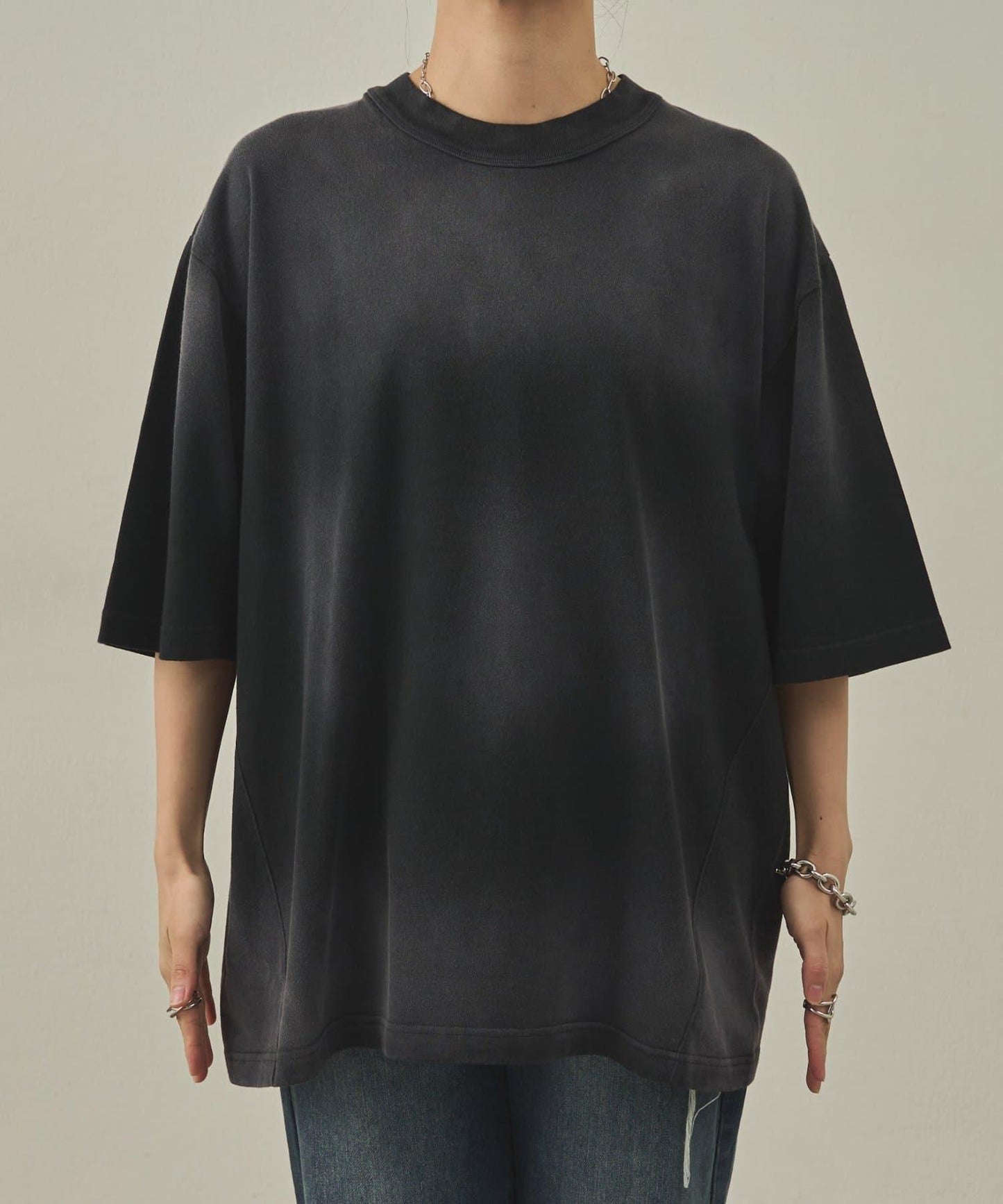 【paradigm】氣烤天竺硫化染噴霧T恤