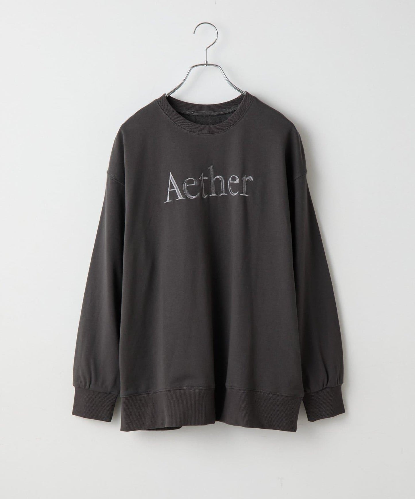 Aether刺繡寬鬆衛衣套頭衫