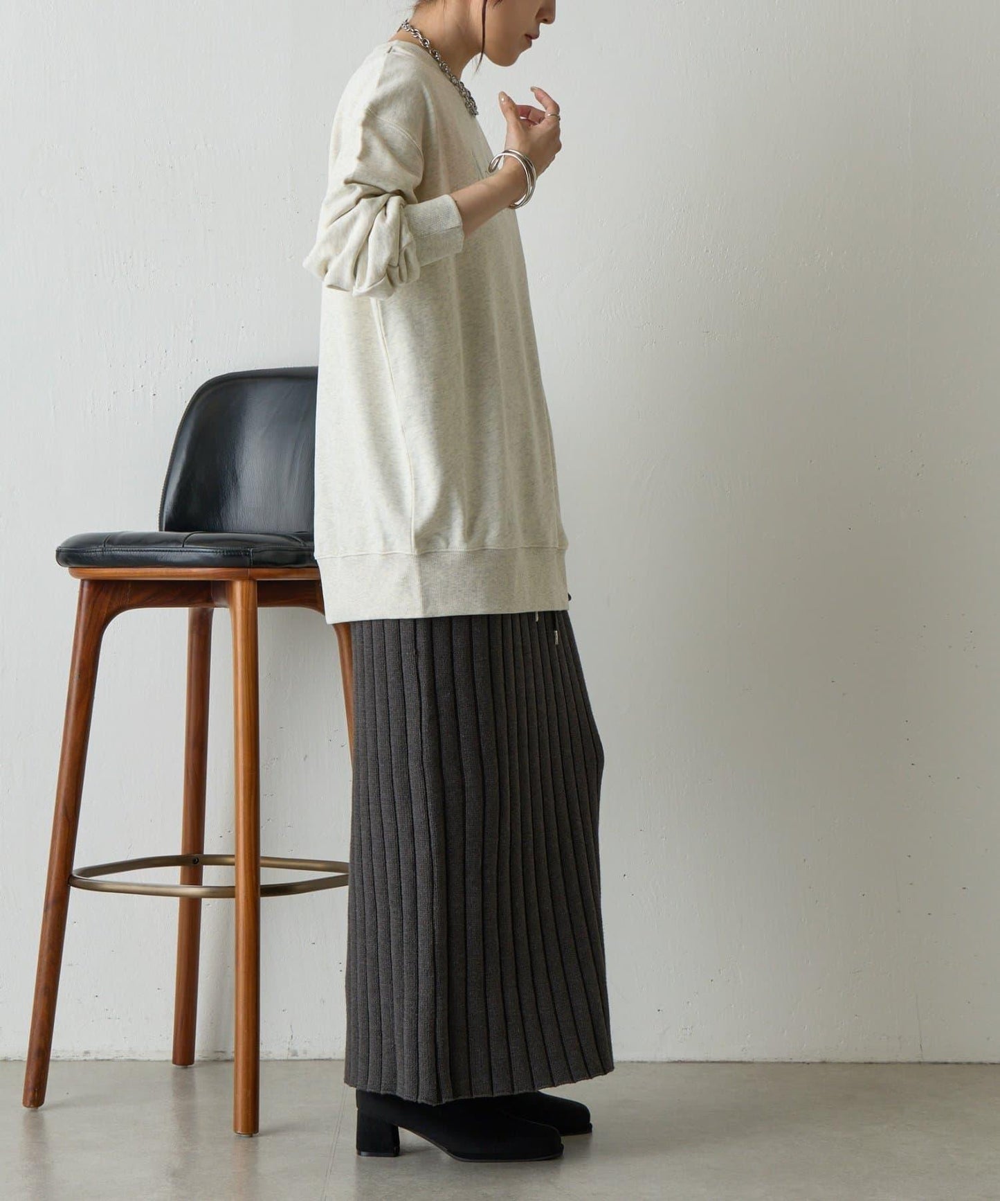 Aether刺繡寬鬆衛衣套頭衫