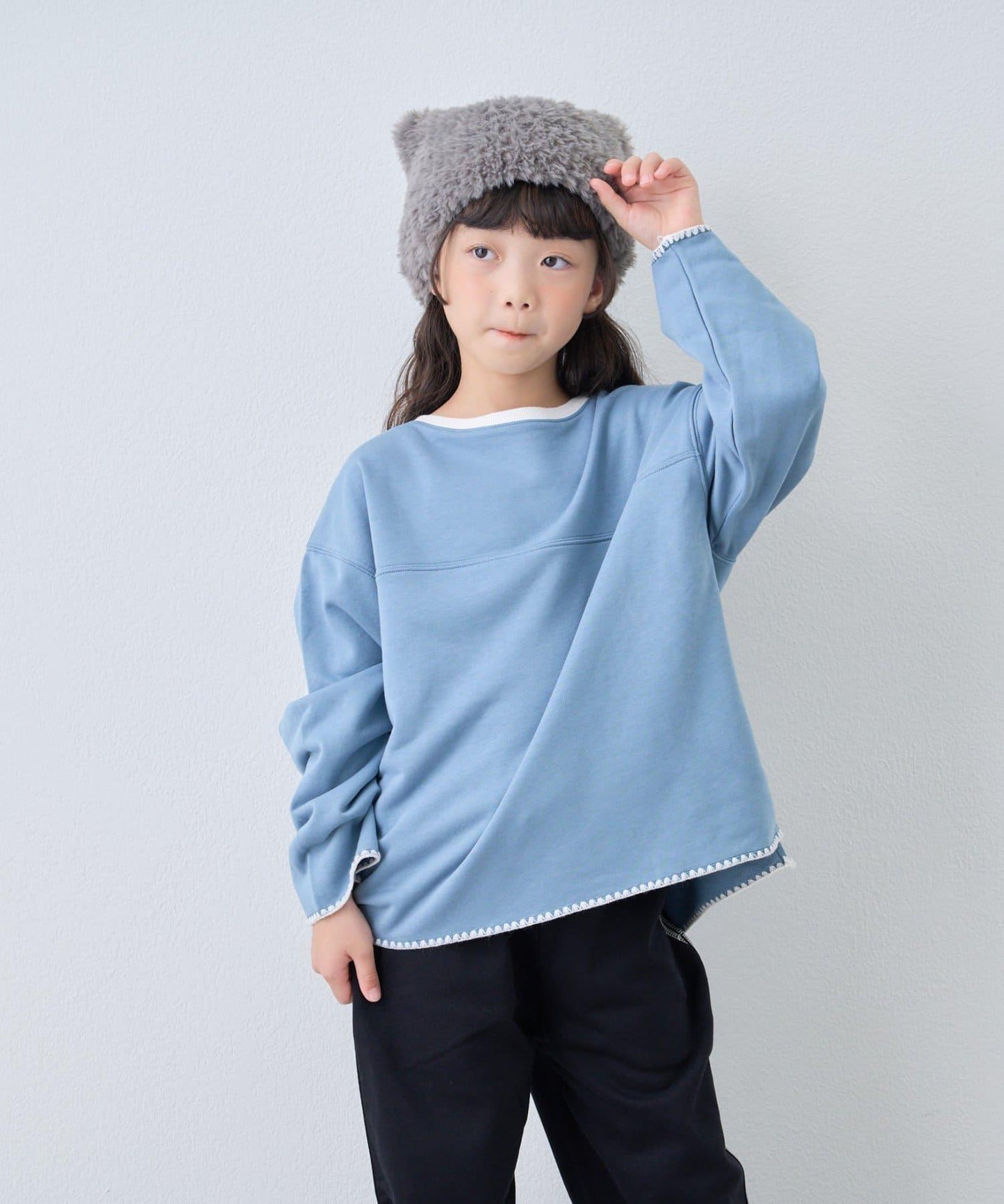 【KIDS】蛤殼拼接撞色衛衣