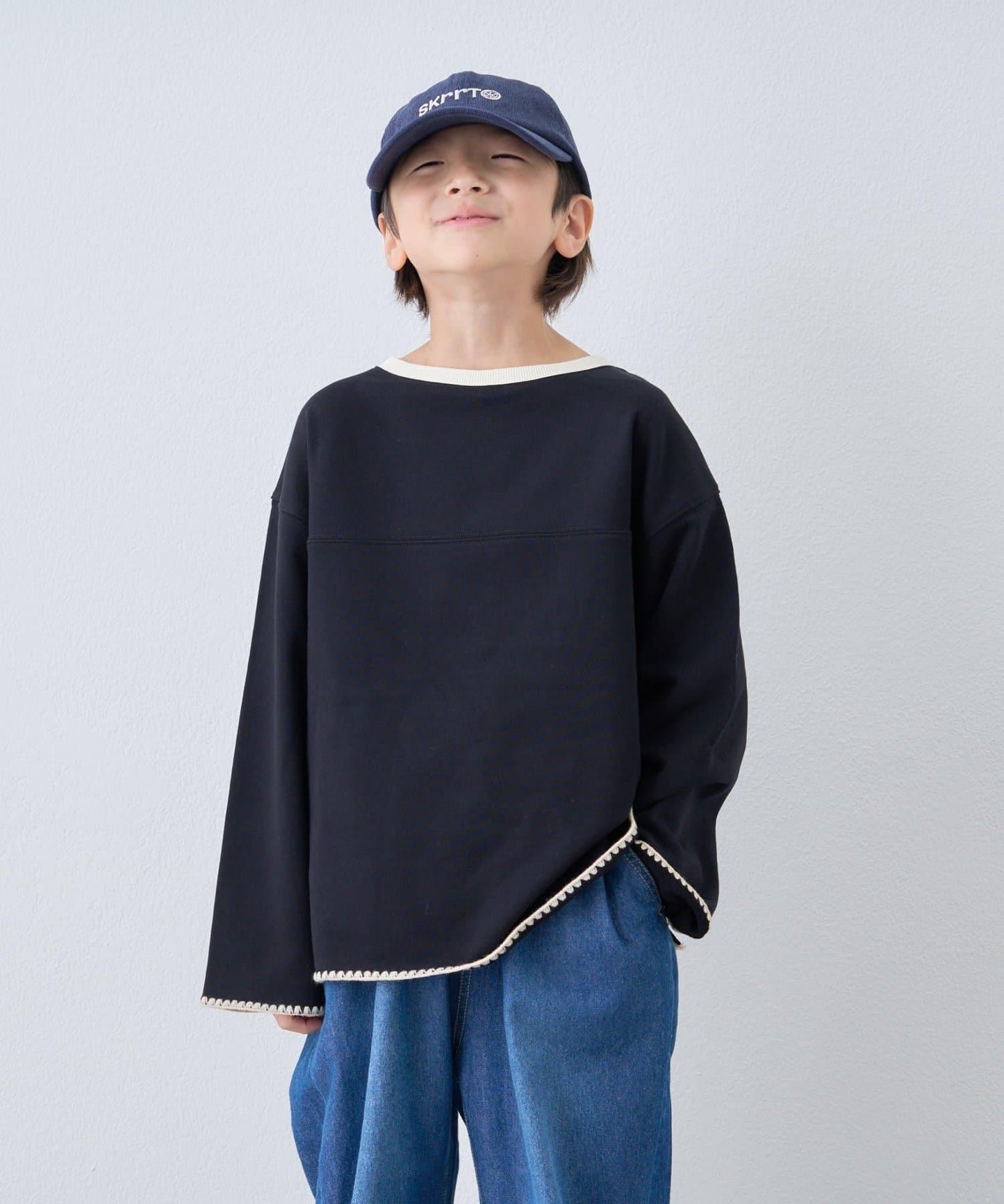 【KIDS】蛤殼拼接撞色衛衣