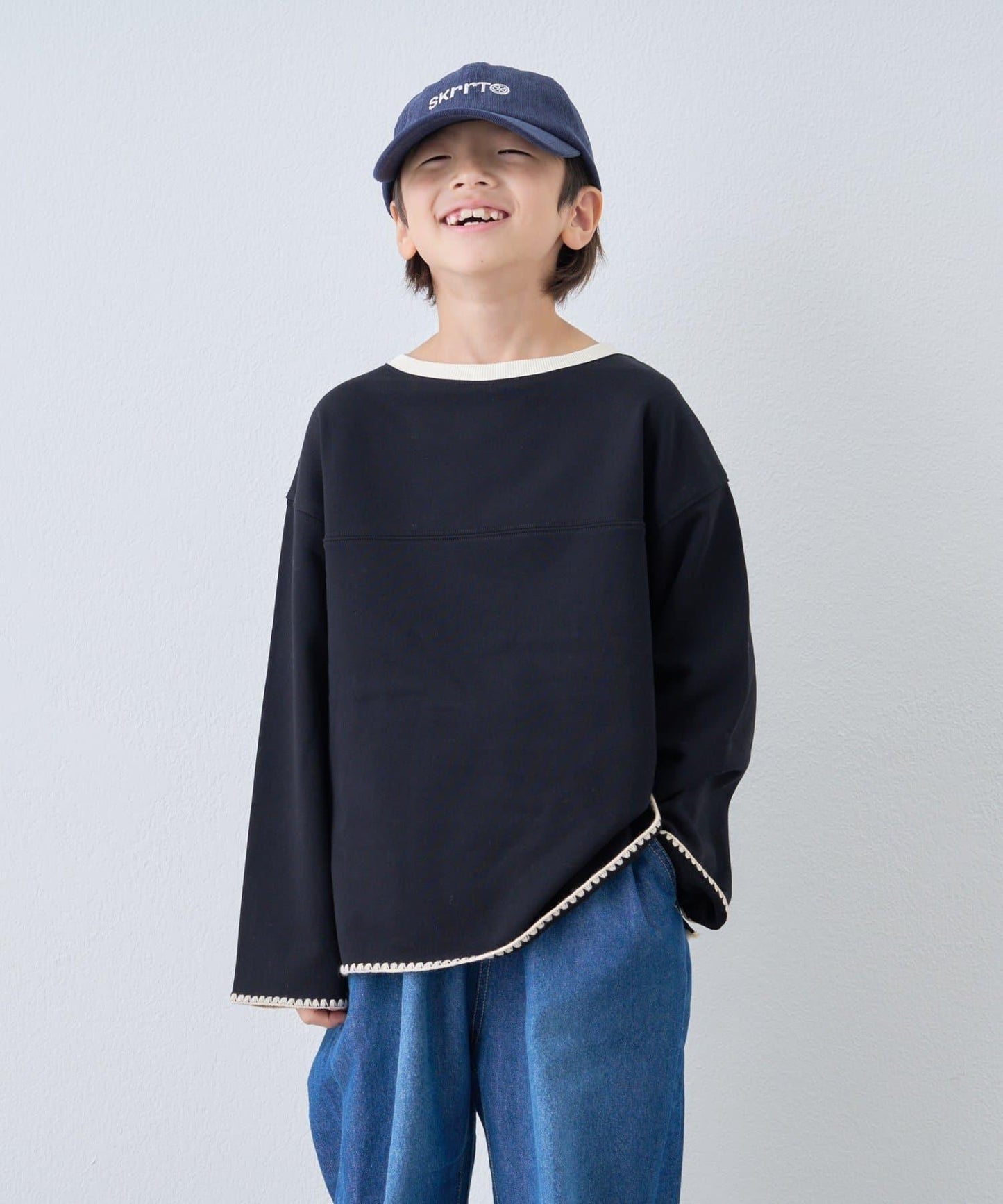 【KIDS】蛤殼拼接撞色衛衣