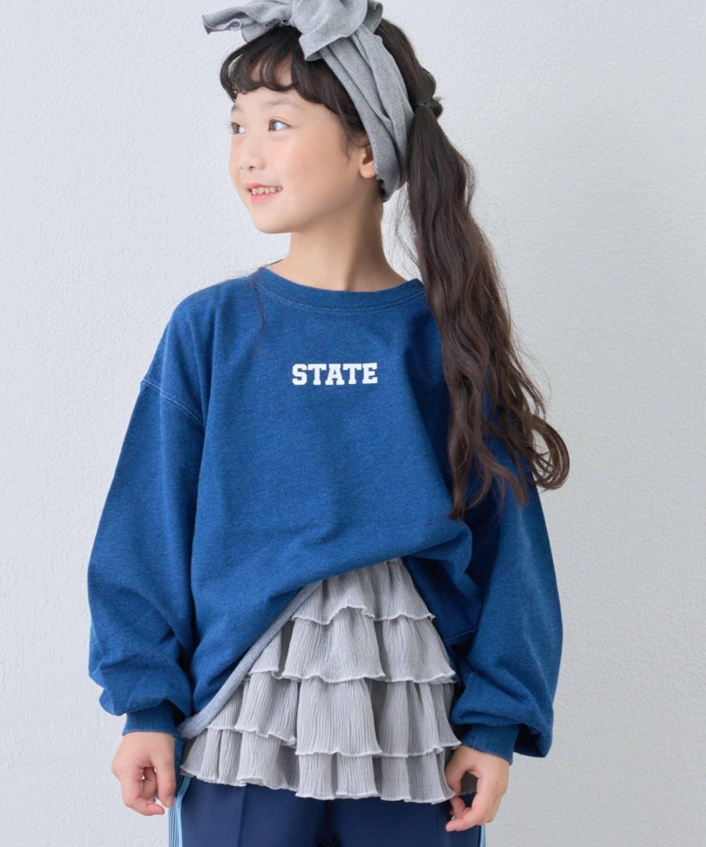 【KIDS】水洗工藝標誌點綴衛衣