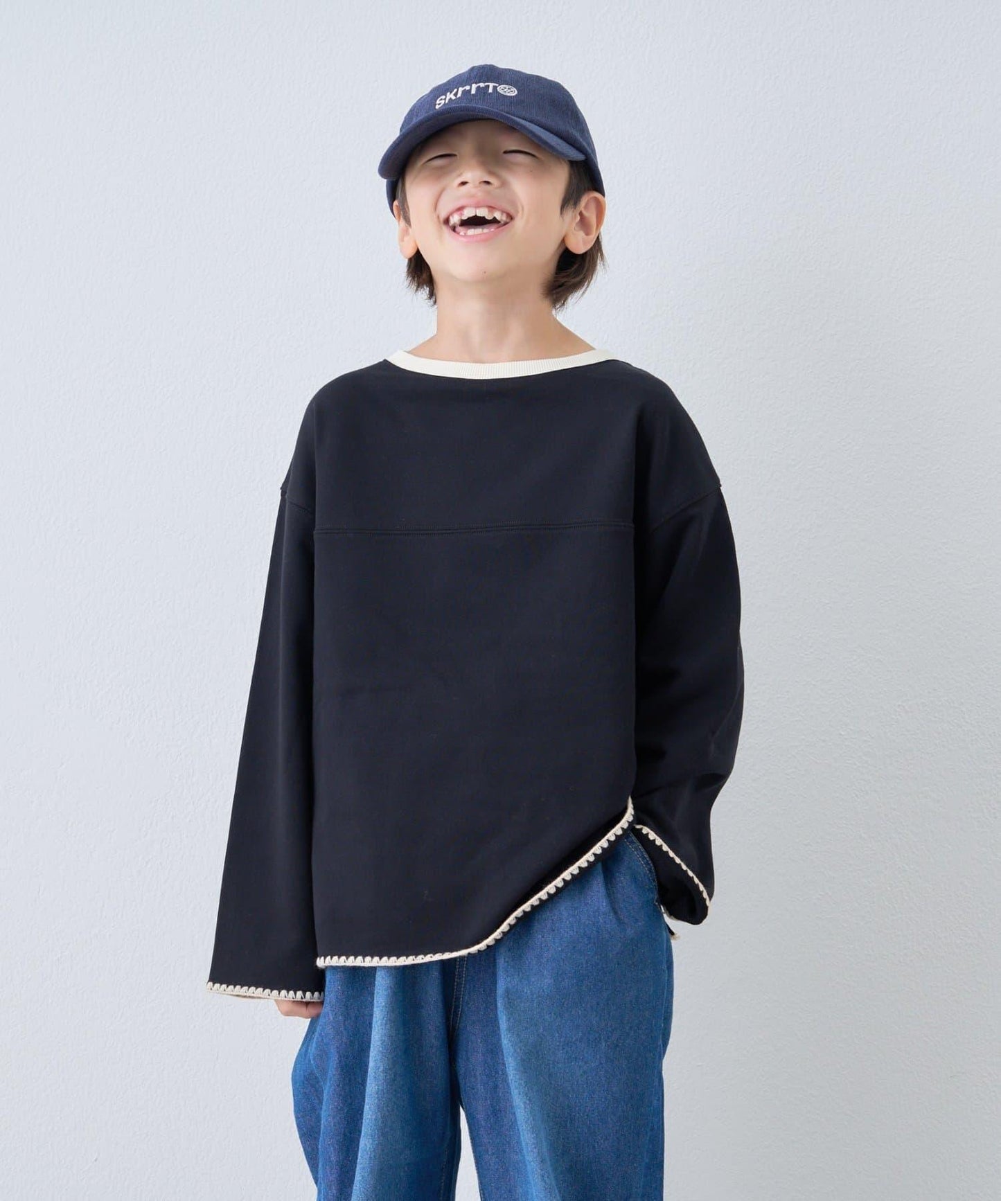 【KIDS】蛤殼拼接撞色衛衣