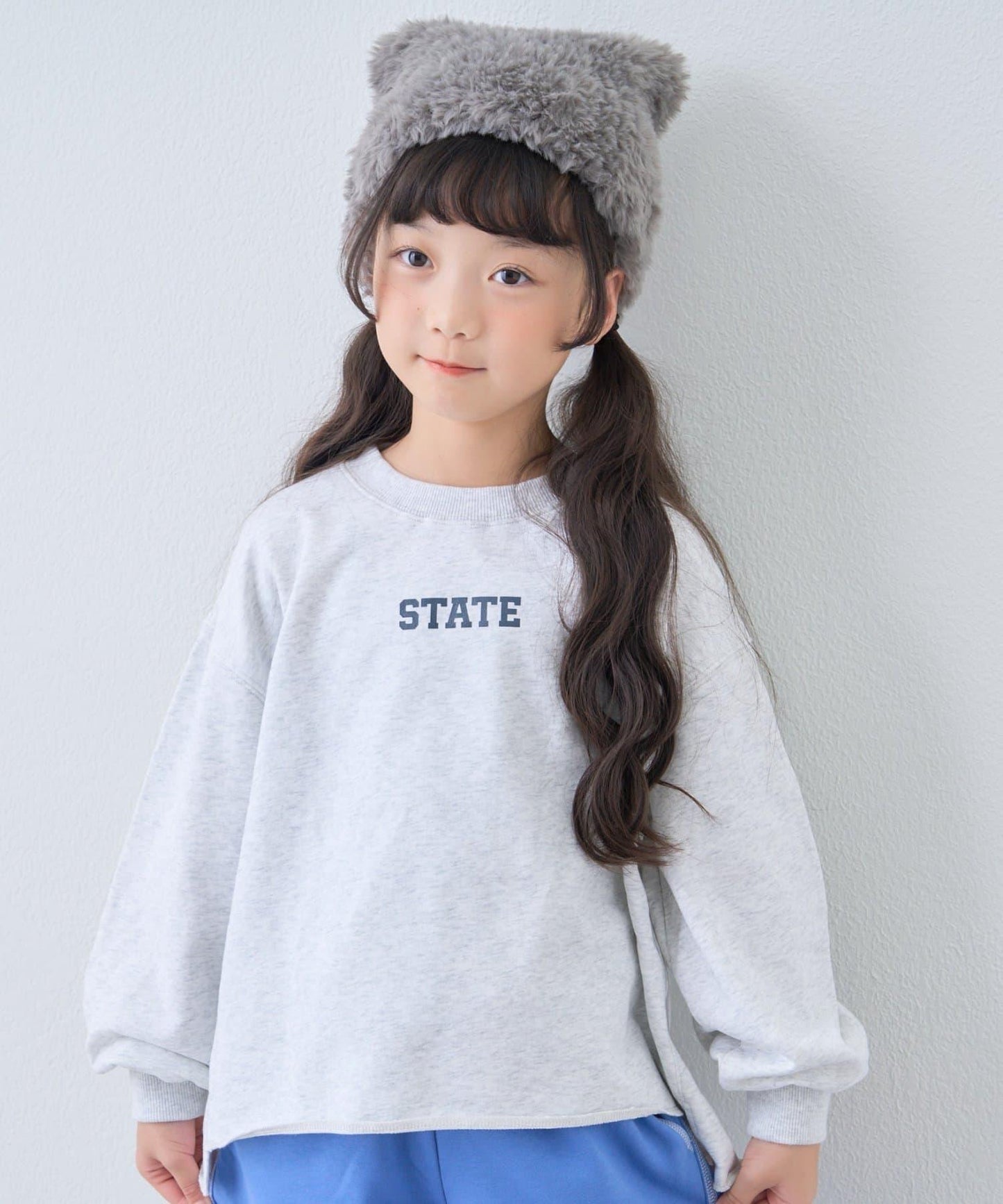 【KIDS】水洗工藝標誌點綴衛衣