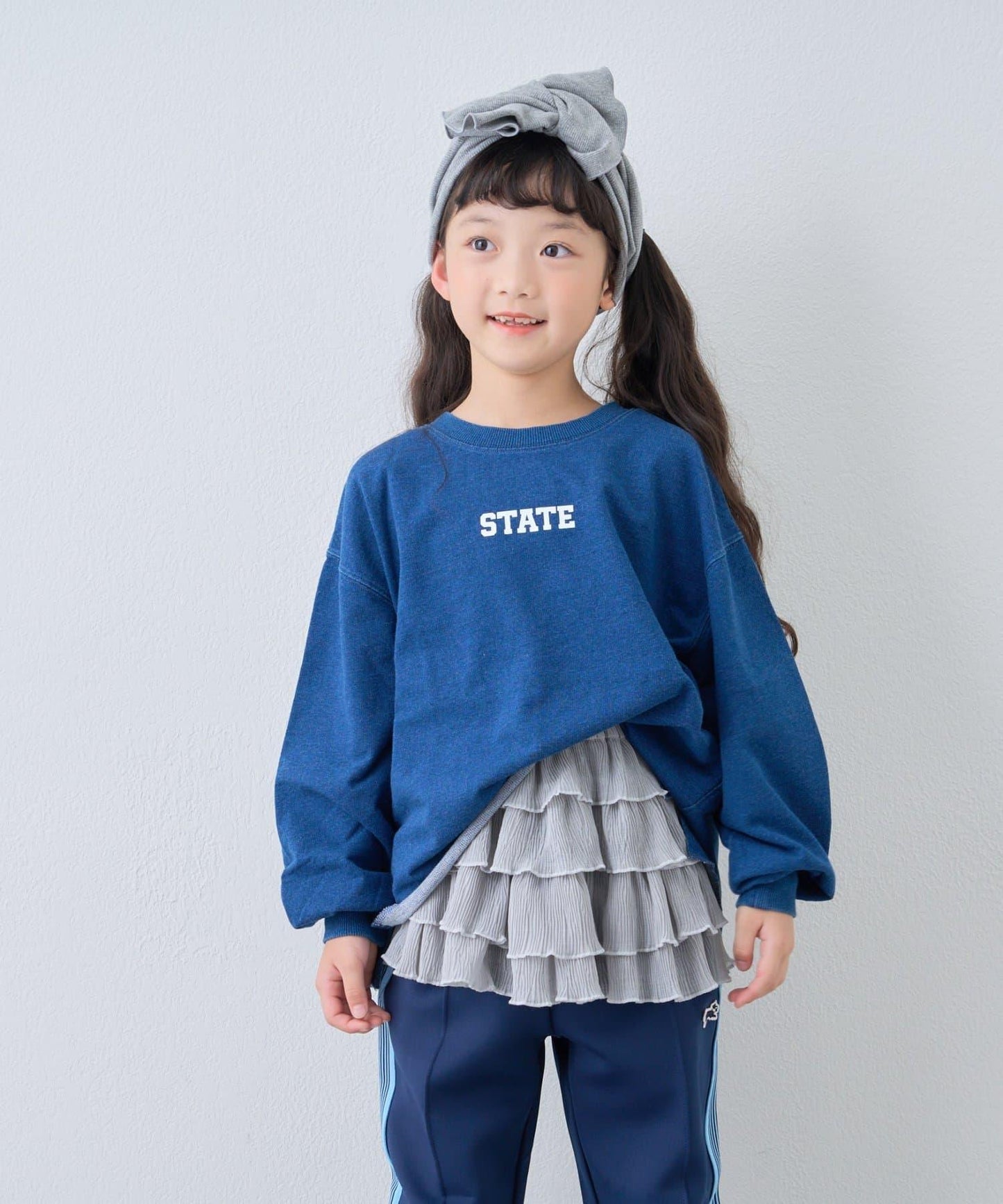 【KIDS】水洗工藝標誌點綴衛衣