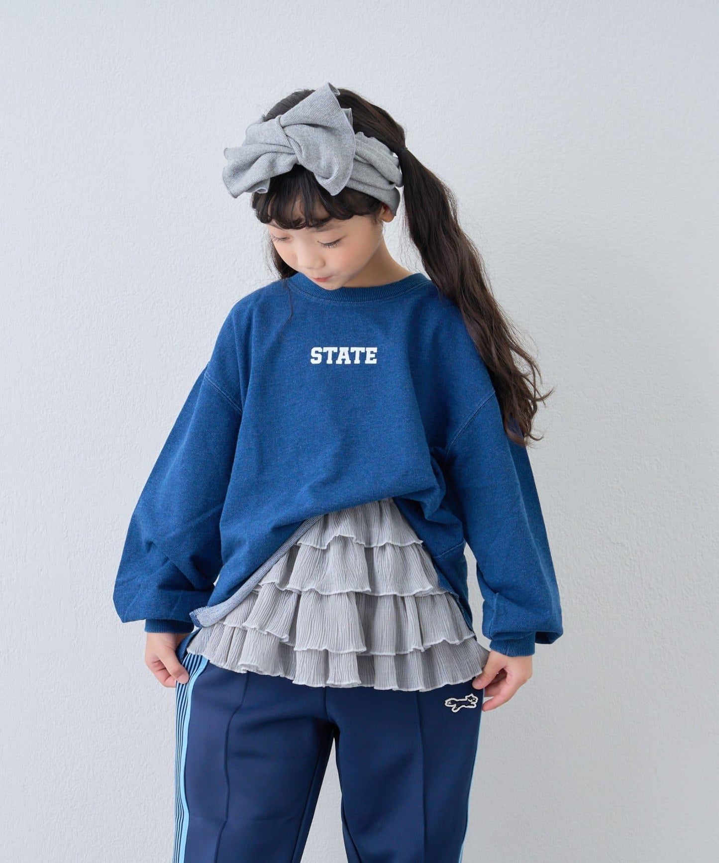【KIDS】水洗工藝標誌點綴衛衣