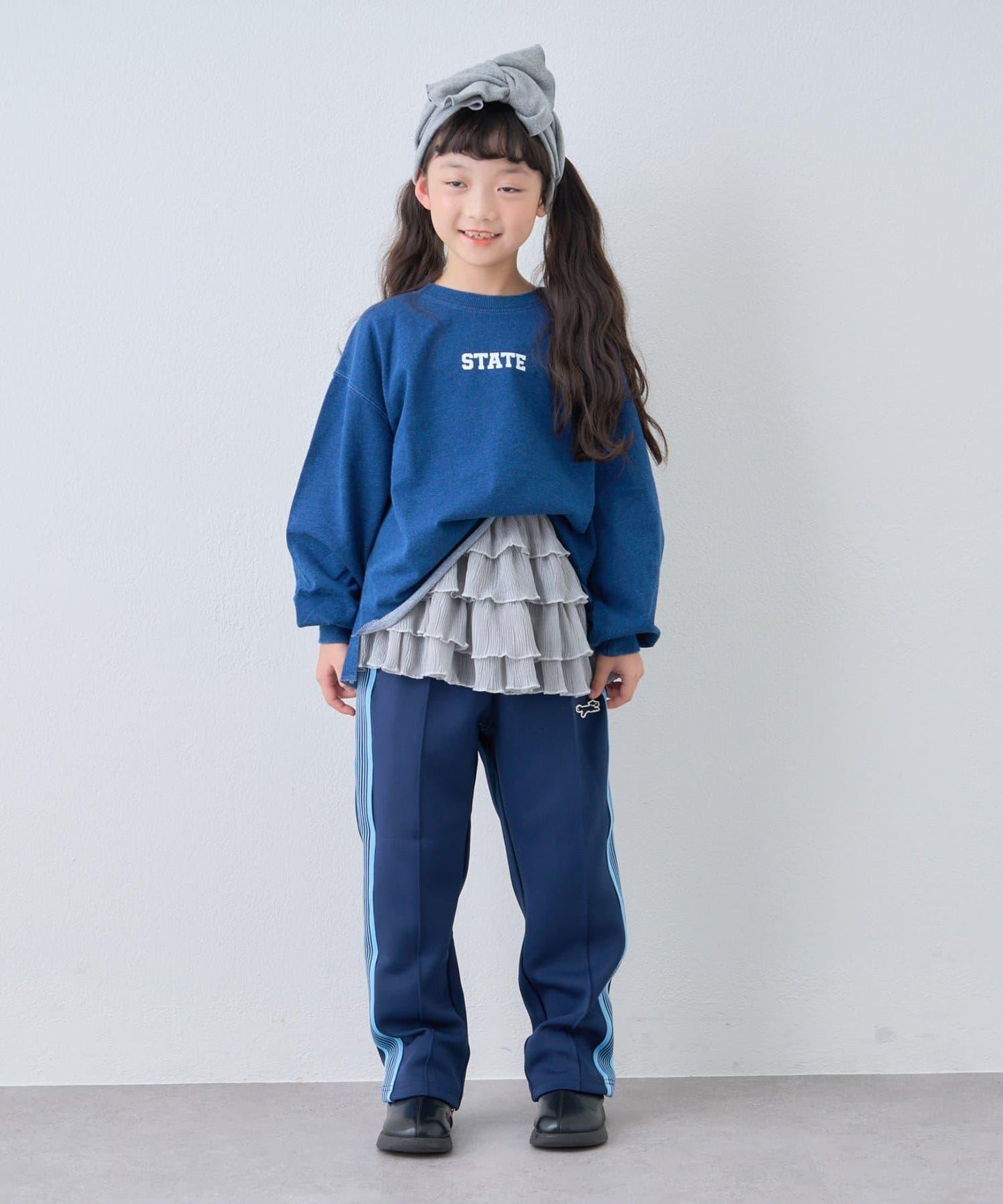 【KIDS】水洗工藝標誌點綴衛衣