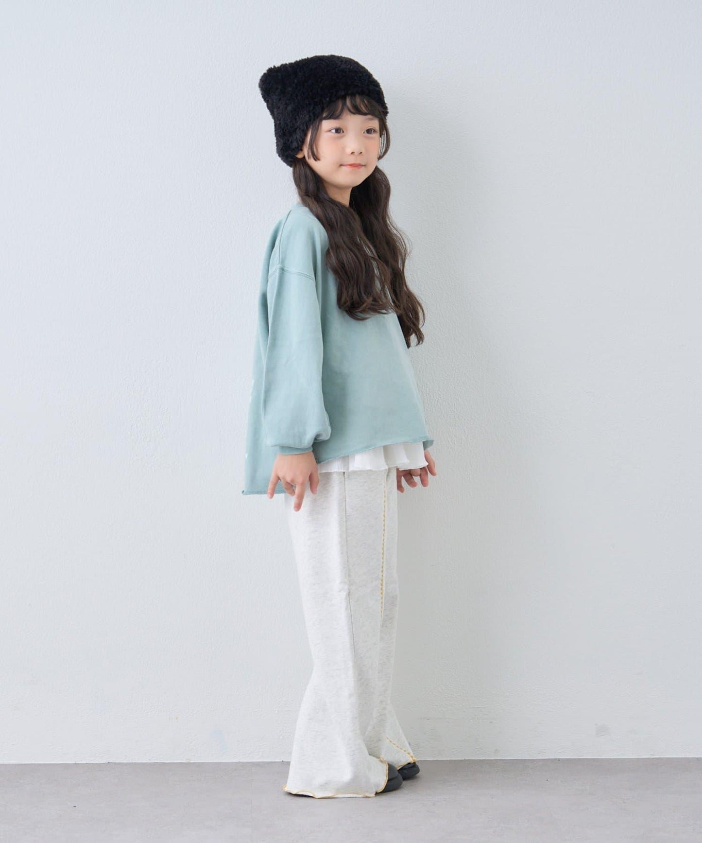 【KIDS】水洗工藝標誌點綴衛衣