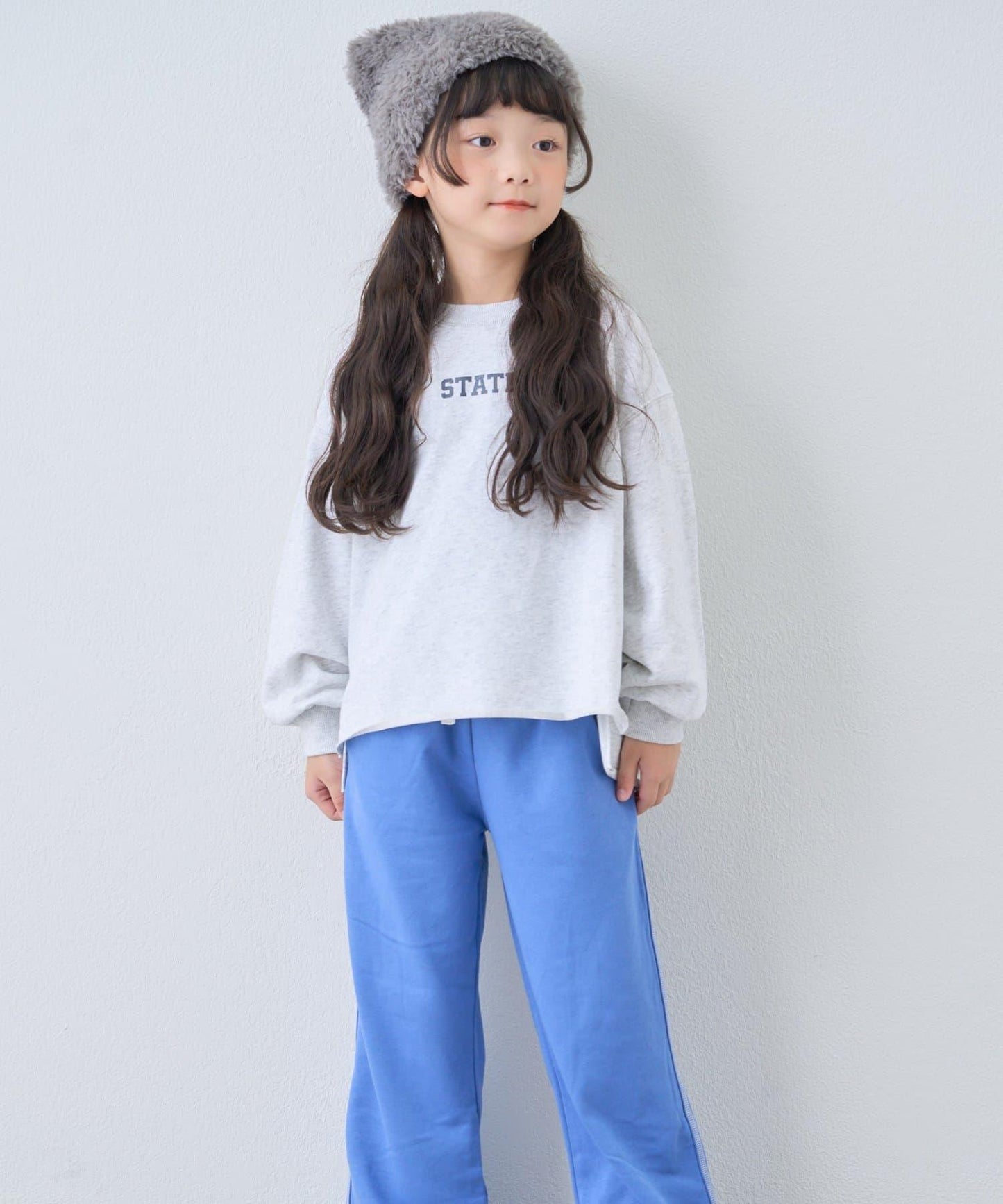 【KIDS】水洗工藝標誌點綴衛衣