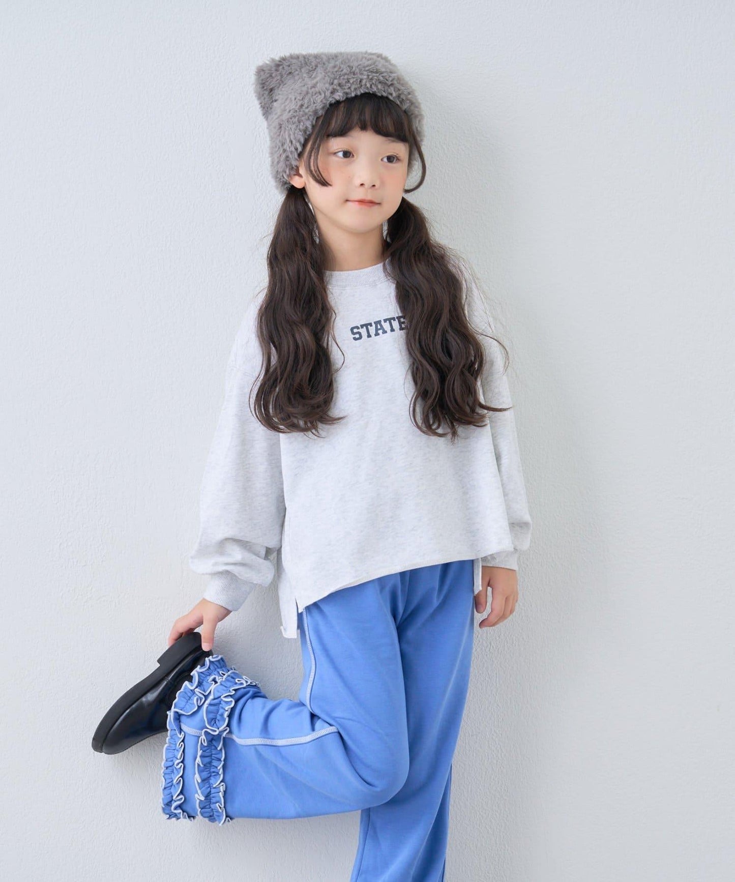 【KIDS】水洗工藝標誌點綴衛衣