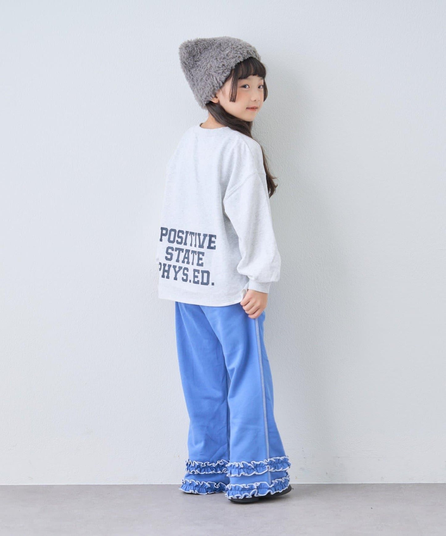 【KIDS】水洗工藝標誌點綴衛衣