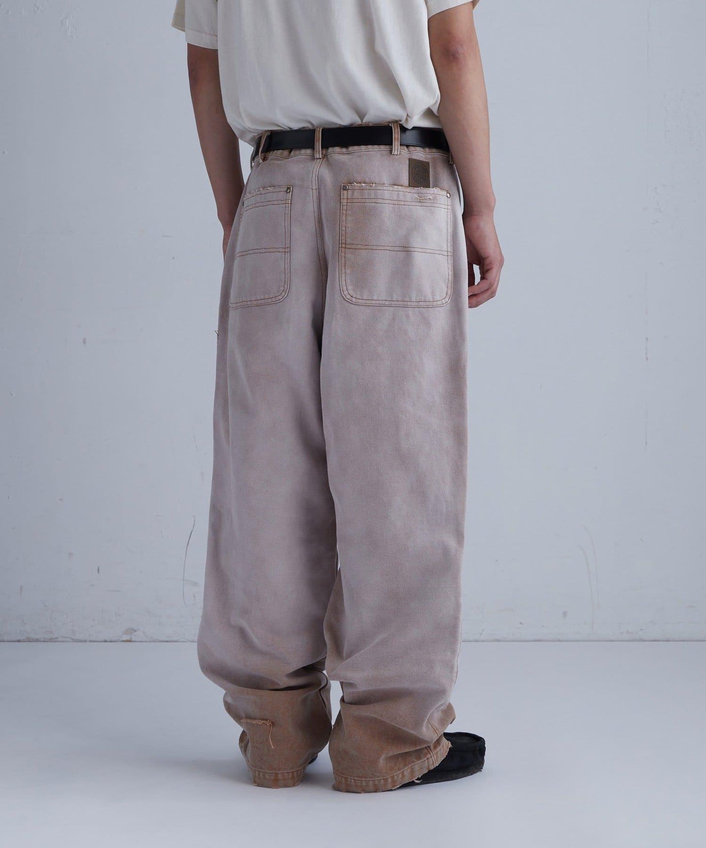 FromVintage 塗鴉鴨子雙膝褲