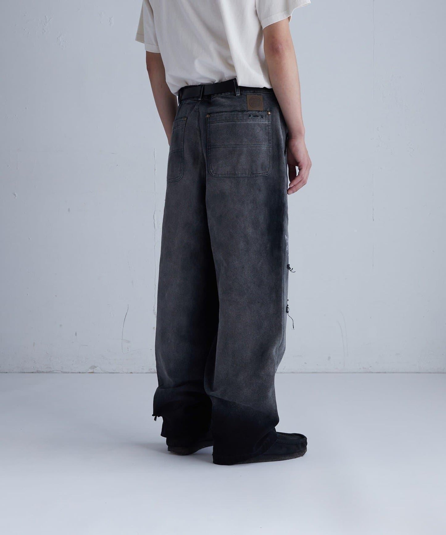 FromVintage 塗鴉鴨子雙膝褲