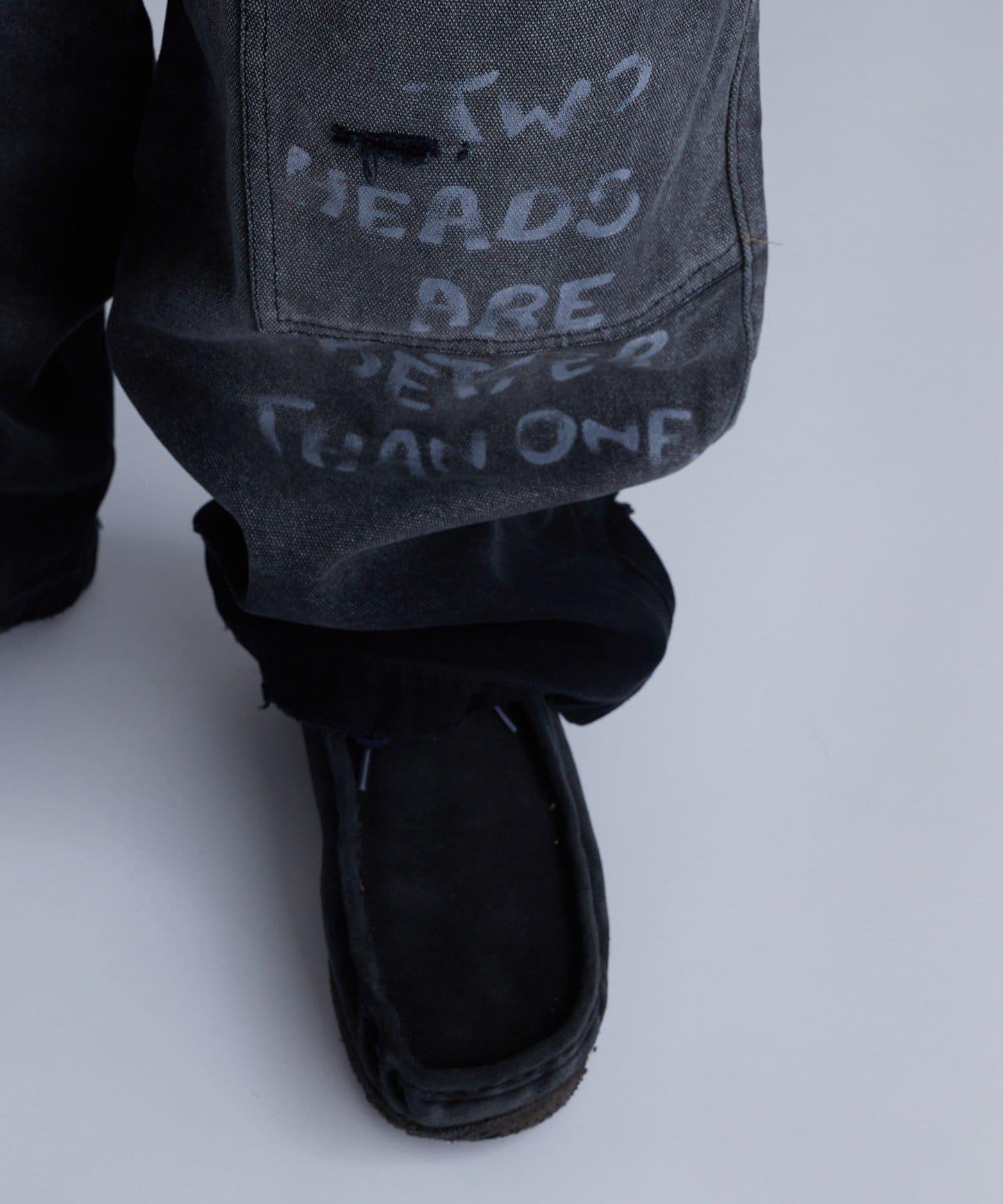 FromVintage 塗鴉鴨子雙膝褲