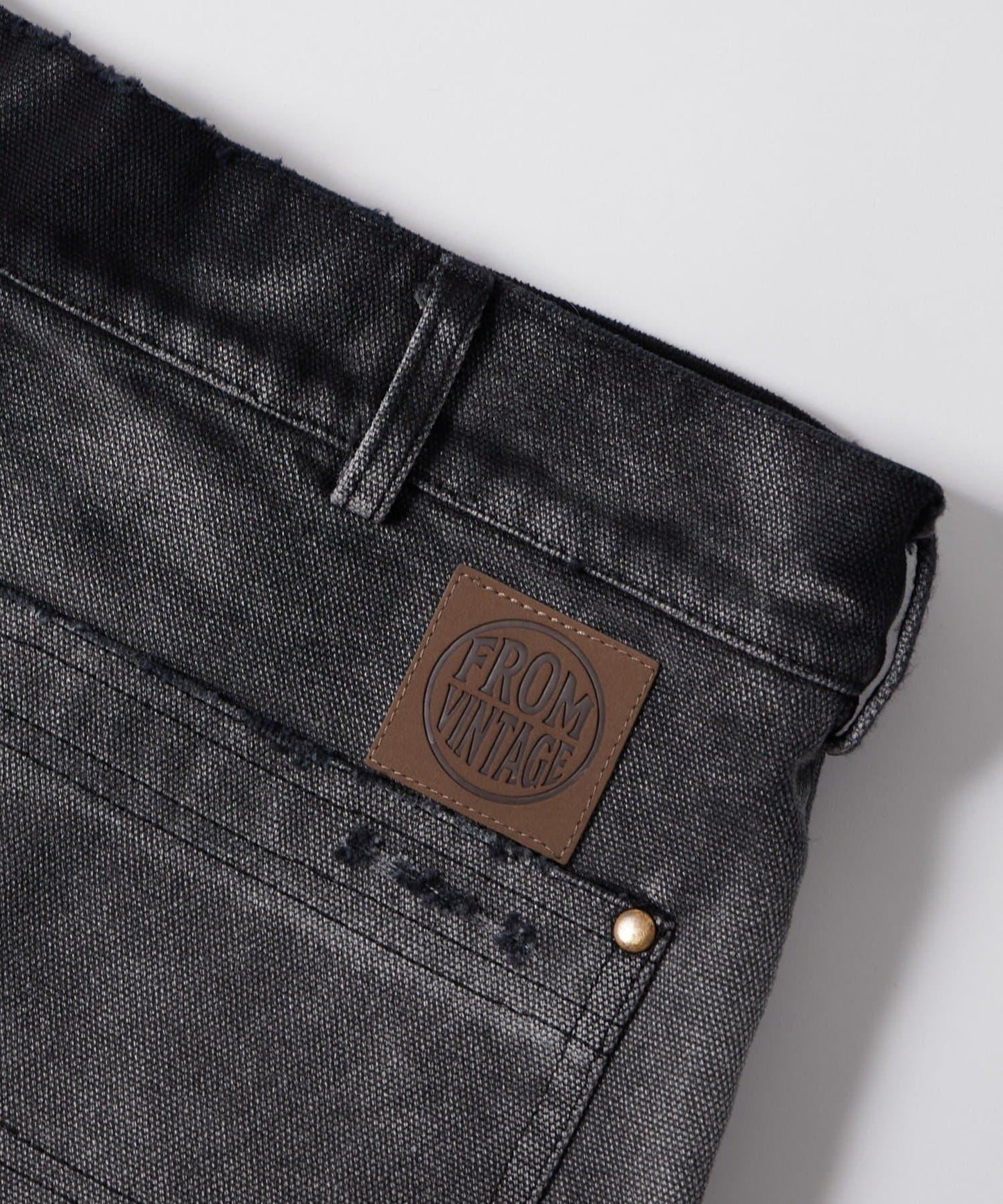 FromVintage 塗鴉鴨子雙膝褲