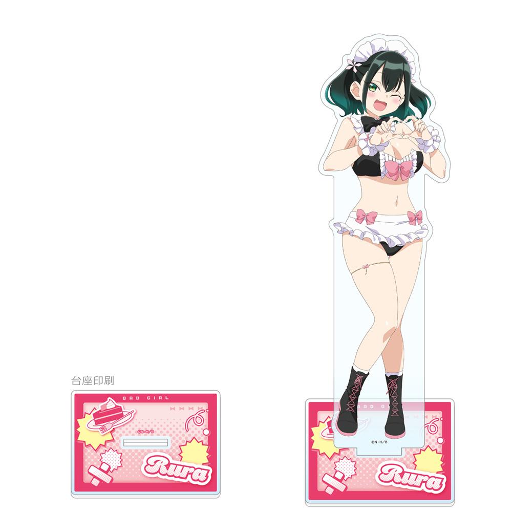 ばっどがーる_新繪特大亞克力立牌(瑠璃葉るら/女僕泳裝)