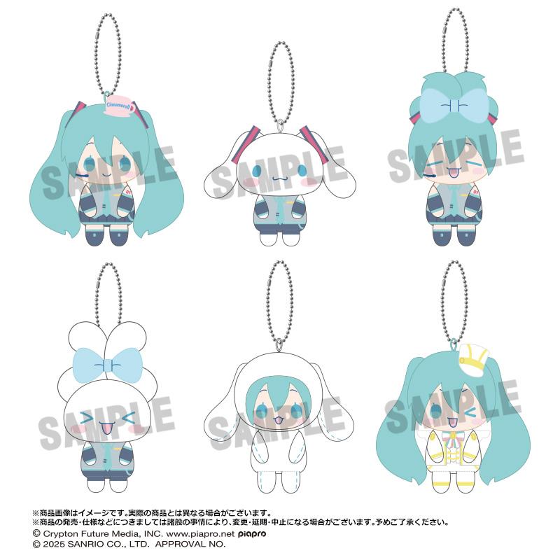 《初音未來》×大耳狗_坐姿俱樂部毛絨公仔掛件【BOX/6包入】