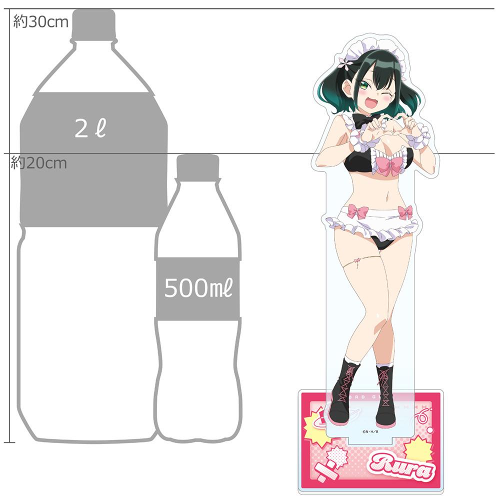 ばっどがーる_新繪特大亞克力立牌(瑠璃葉るら/女僕泳裝)