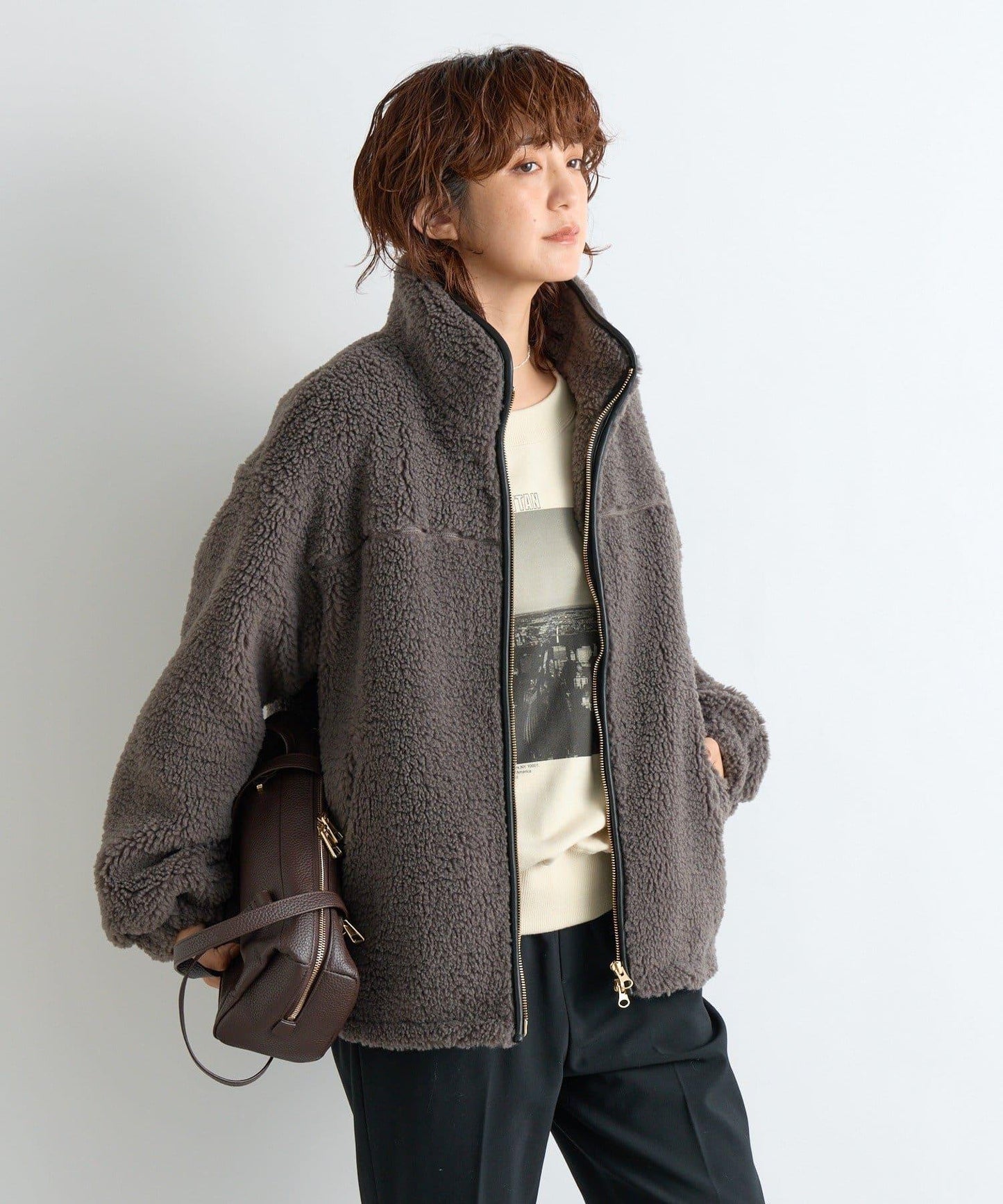 【復刻/溫暖質感】泰迪絨拉鍊大衣/預計11月上旬發貨