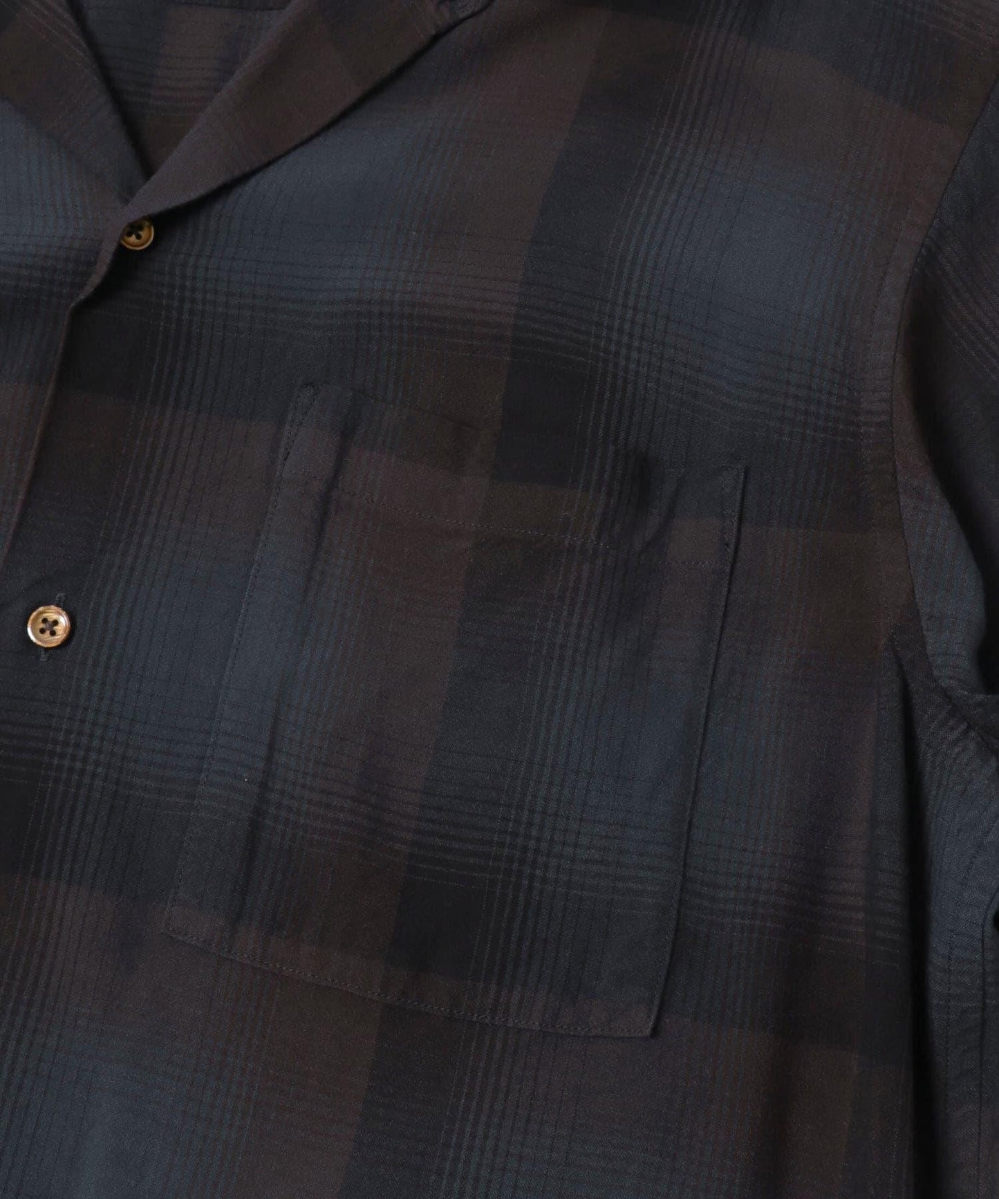 基礎款BISHU人造絲格紋襯衫