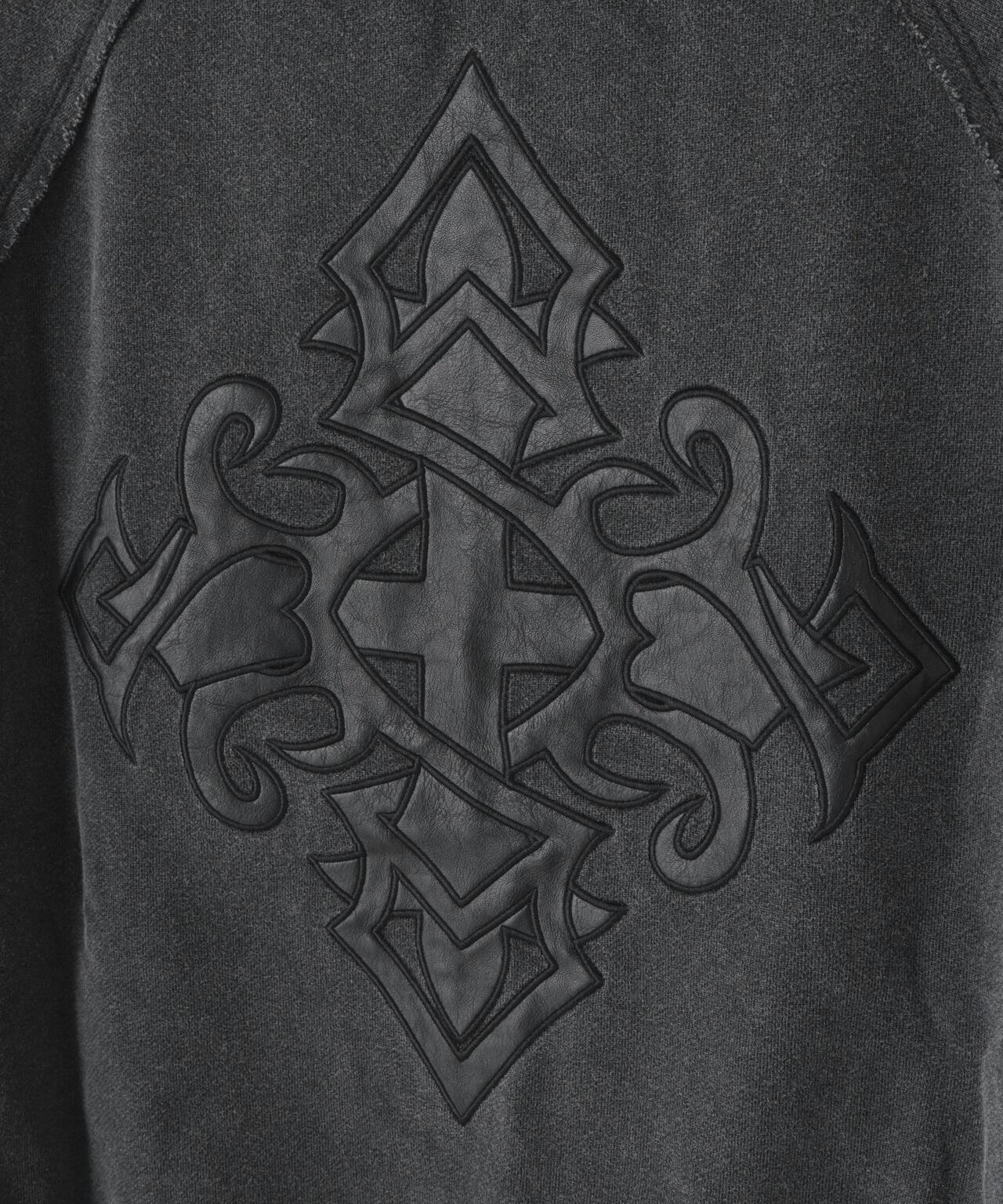 LEATHER PATCH 拉鍊連帽衛衣