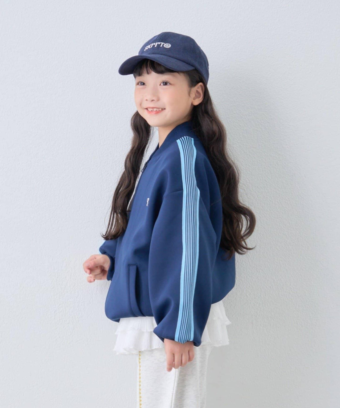 【KIDS】【FOX×TYPY】彈力針織拼接運動夾克