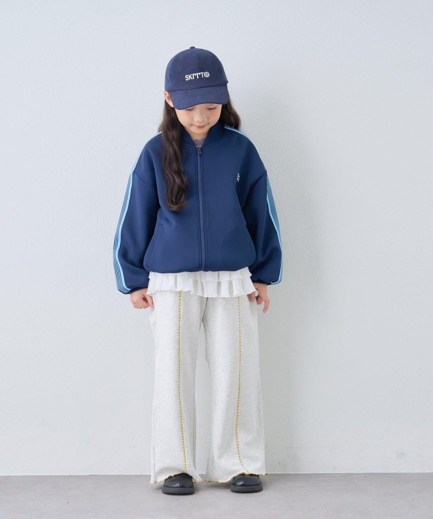 【KIDS】【FOX×TYPY】彈力針織拼接運動夾克