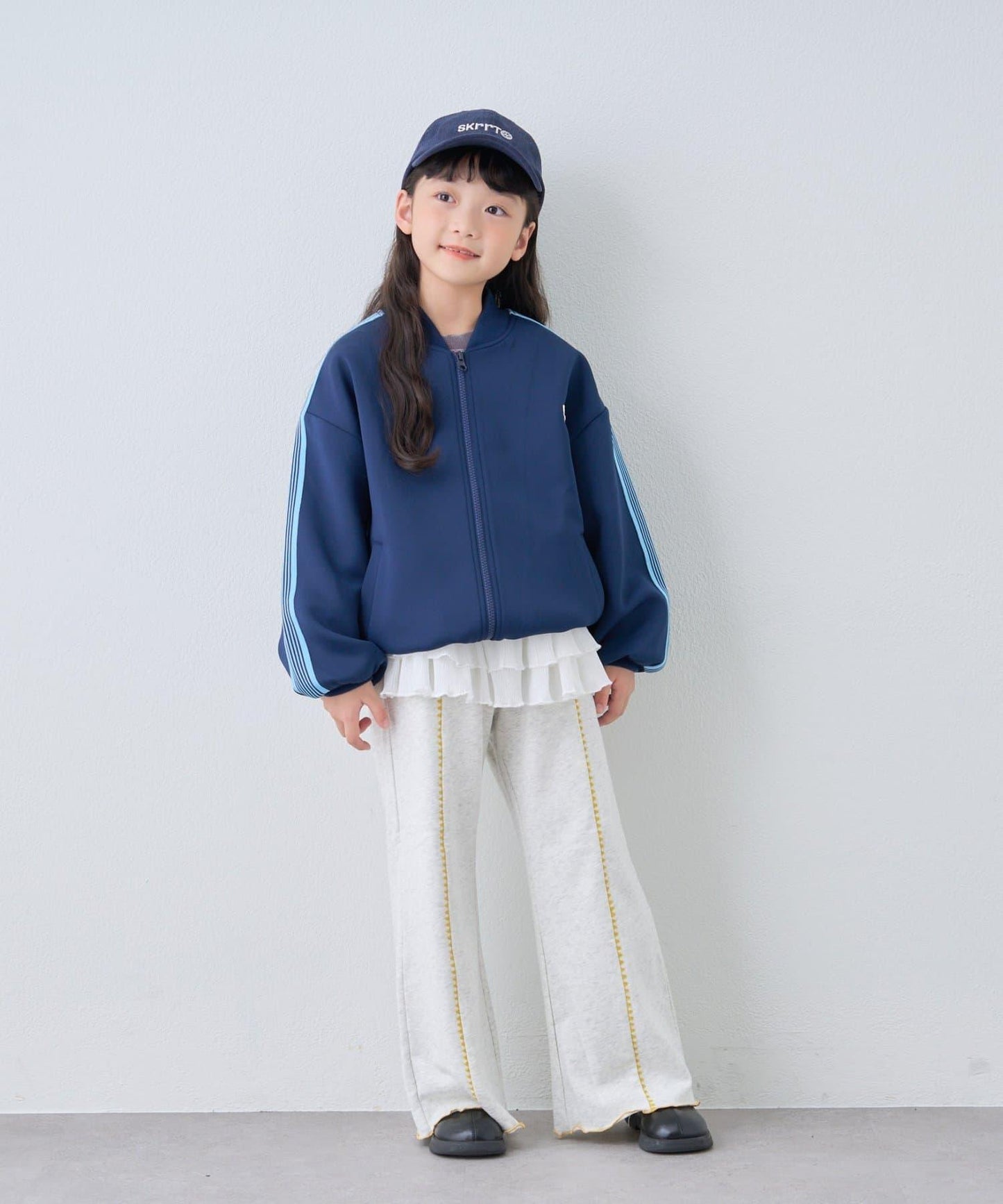 【KIDS】【FOX×TYPY】彈力針織拼接運動夾克