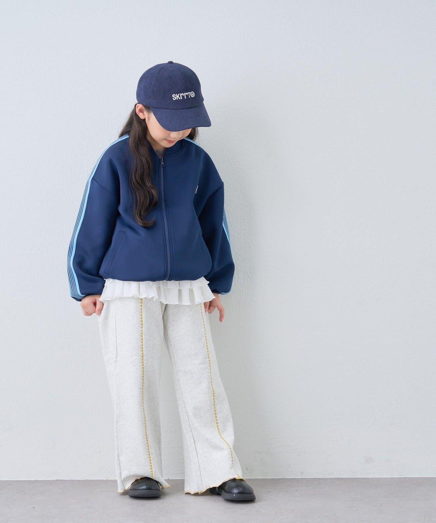 【KIDS】【FOX×TYPY】彈力針織拼接運動夾克