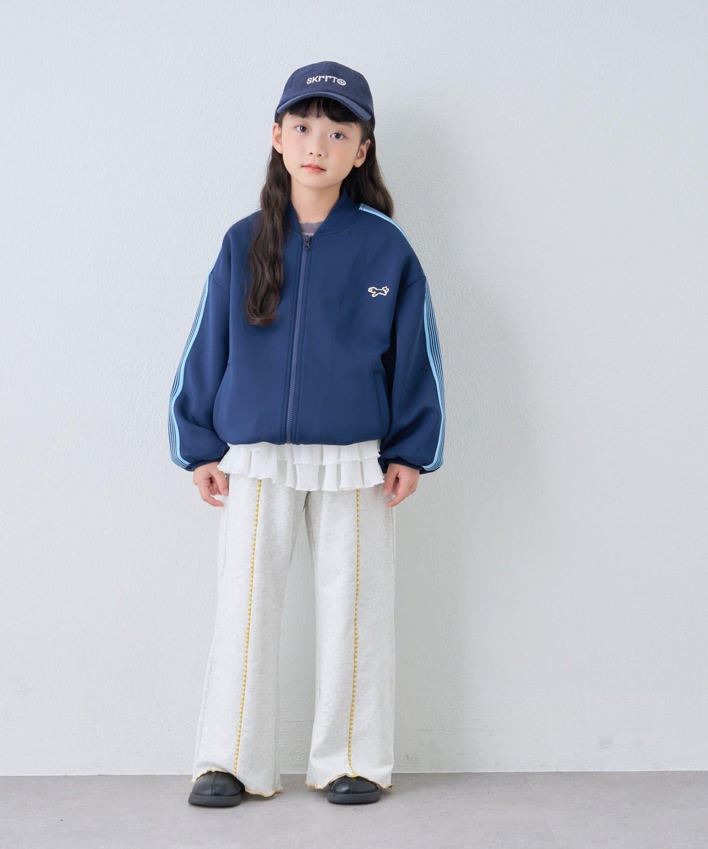 【KIDS】【FOX×TYPY】彈力針織拼接運動夾克