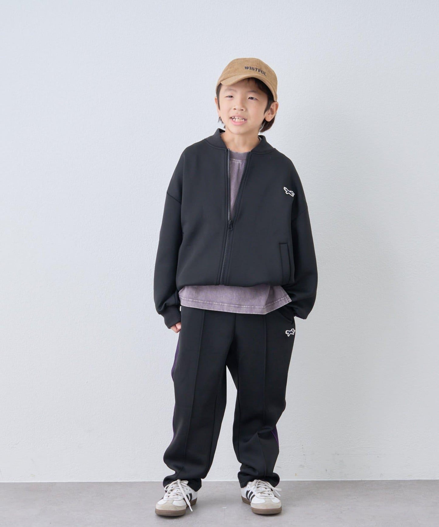 【KIDS】【FOX×TYPY】彈力針織拼接運動夾克