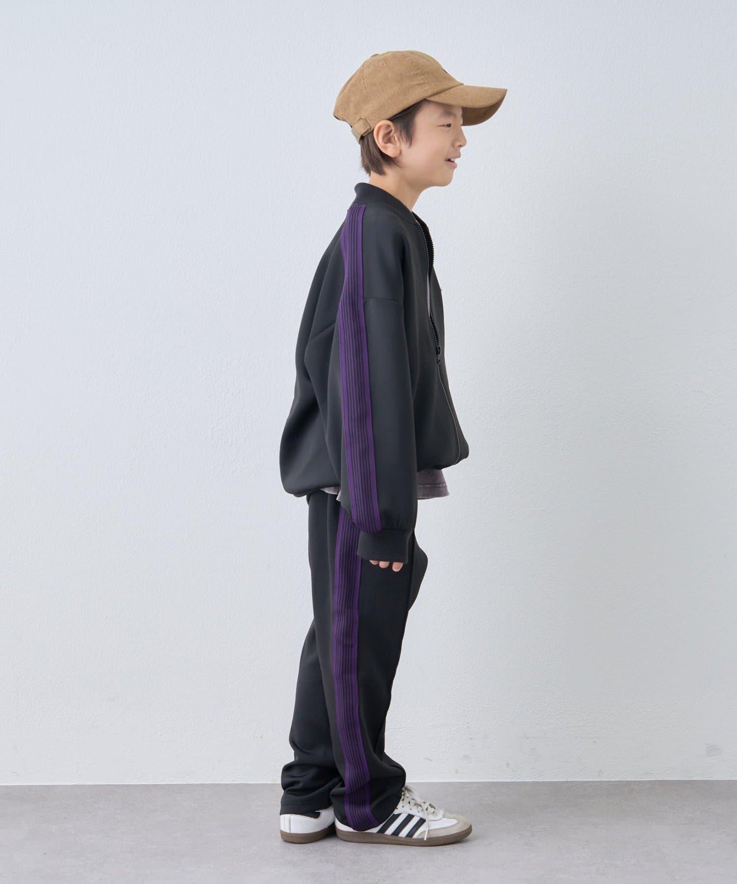 【KIDS】【FOX×TYPY】彈力針織拼接運動夾克