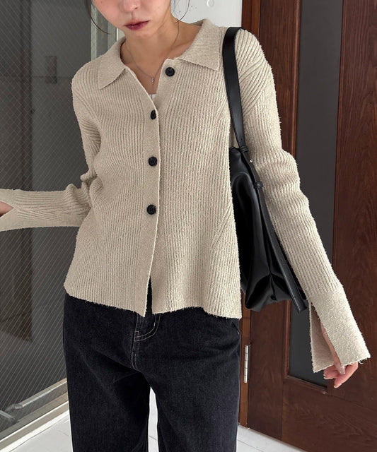 鬍鬚圖案針織衫