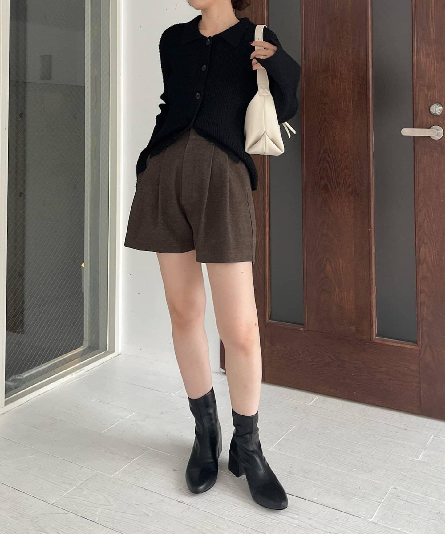 桃皮絨短褲