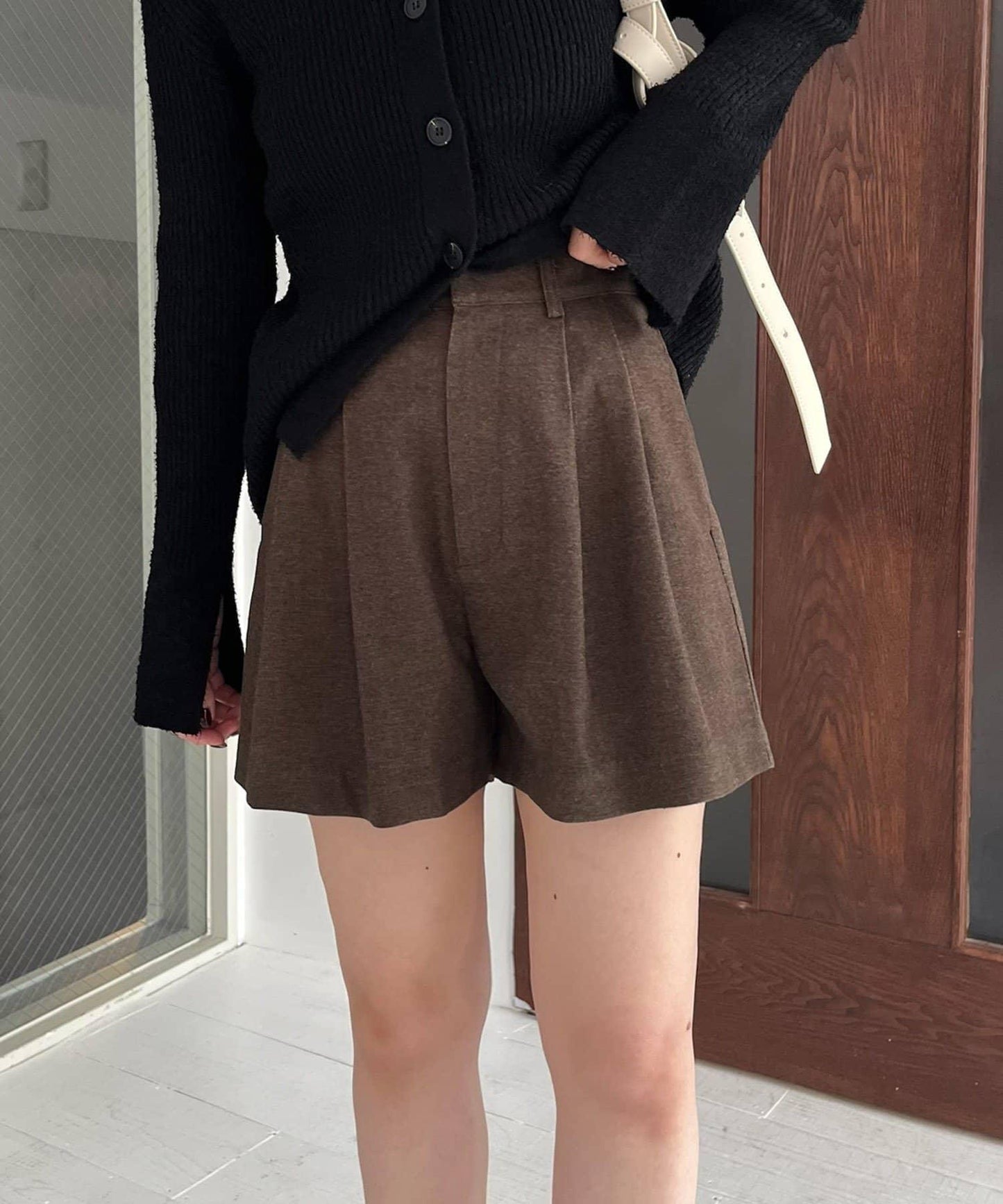 桃皮絨短褲